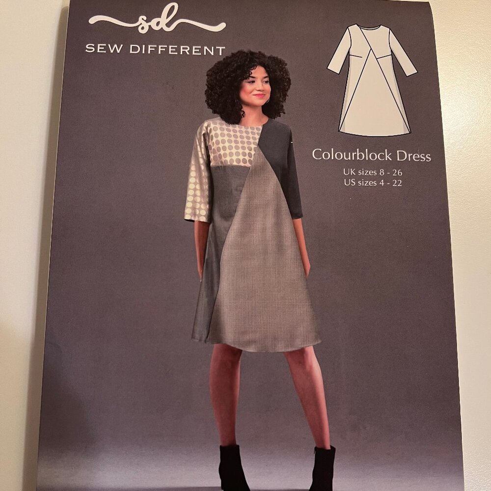 NEW Sew Different Colorblock Dress Pattern, uncut